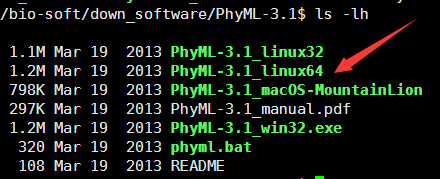 用phyML对多重比对phy文件来构建进化树